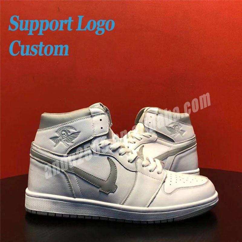 

New Wholesale Custom Sneakers Logo Men's Basketball Shoes Travis Retro High Top Trainers Sports Running Men