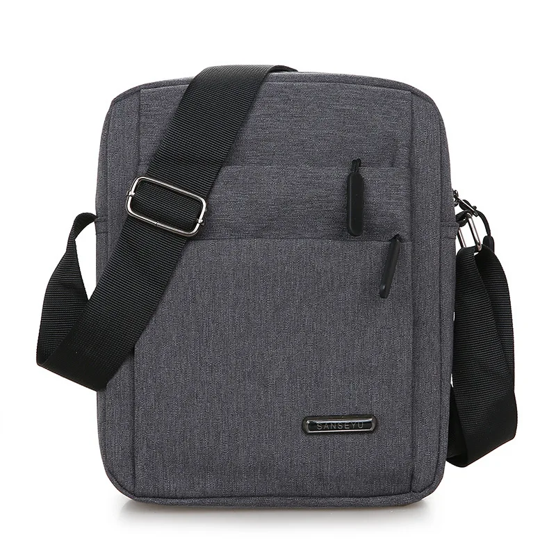 

Business style nylon men side bag nylon cross bags for men single shoulder new small side bags for boys, Black/grey/navy or as your request