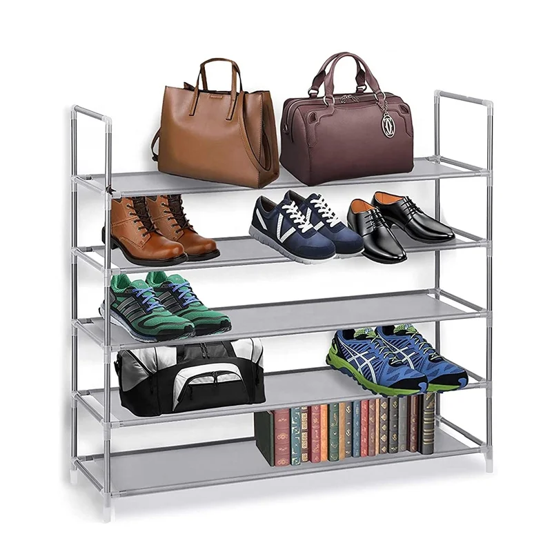 

Shoe Rack 5-Tier Shoe Rack Storage Organizer, Stackable Space Saving Shoe Shelf