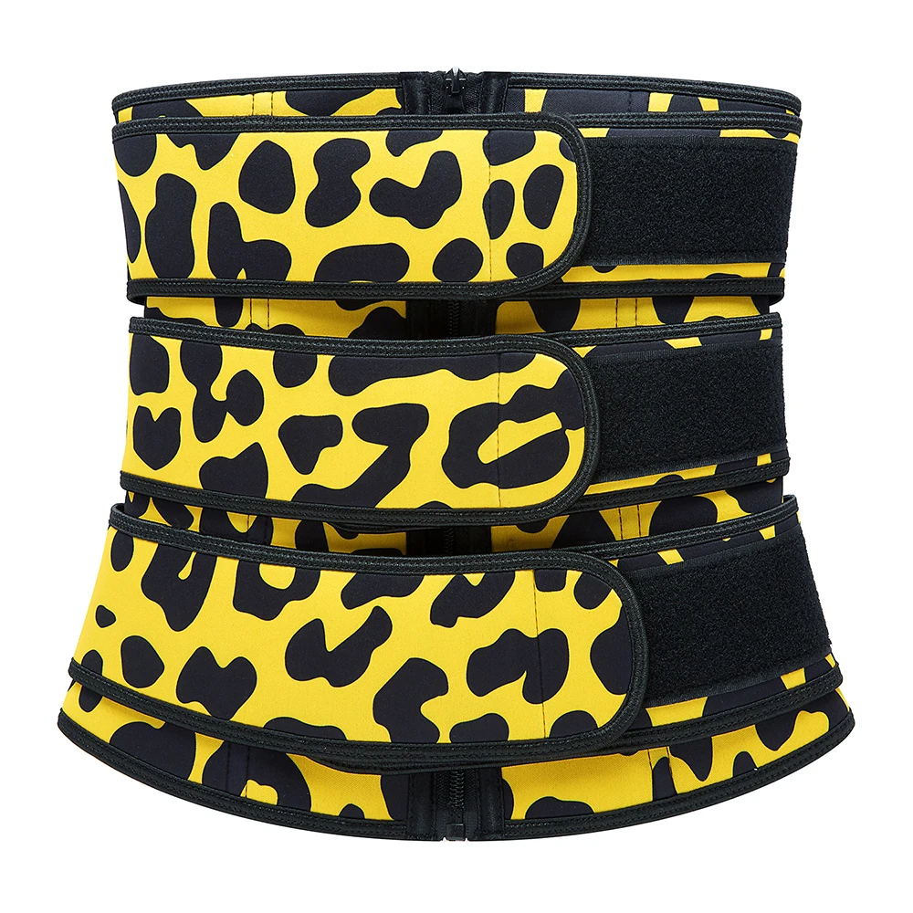

Leopard printed 3 strap waist trainer belt sweat belt waist trainer waist belt slim trainer, Pink,blue