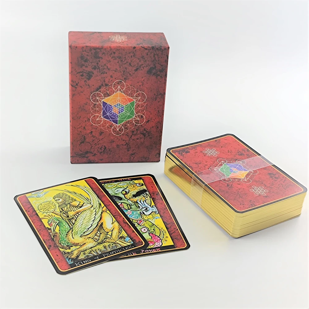 

custom tarrot oracle cards tarot cards printing holographic golden universal tarot cards, Cmyk