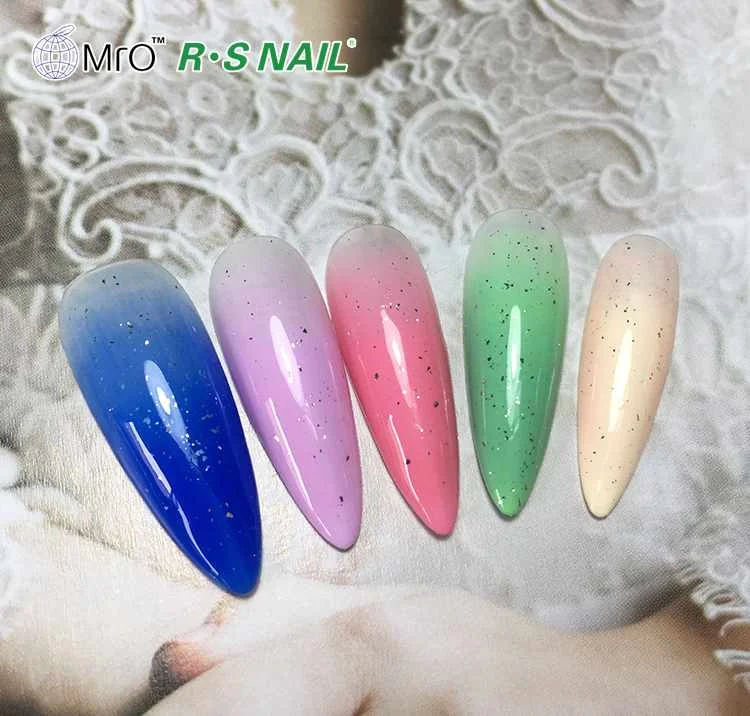 

Free Samples RS Nail Temperature Change Gel UV Gel LED Nail Gel Polish Nail Art Beauty Easy Soak Off Little Smell 1 Years UV/LED