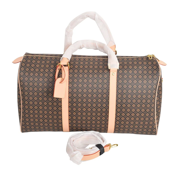 

Custom logo microfiber pvc leather travel bag outdoor duffle luggage bag for women and men