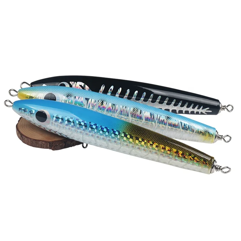 

High quality three color wooden bait bionic fisheye pencil lure pike lure lure fishing tackle, Customized