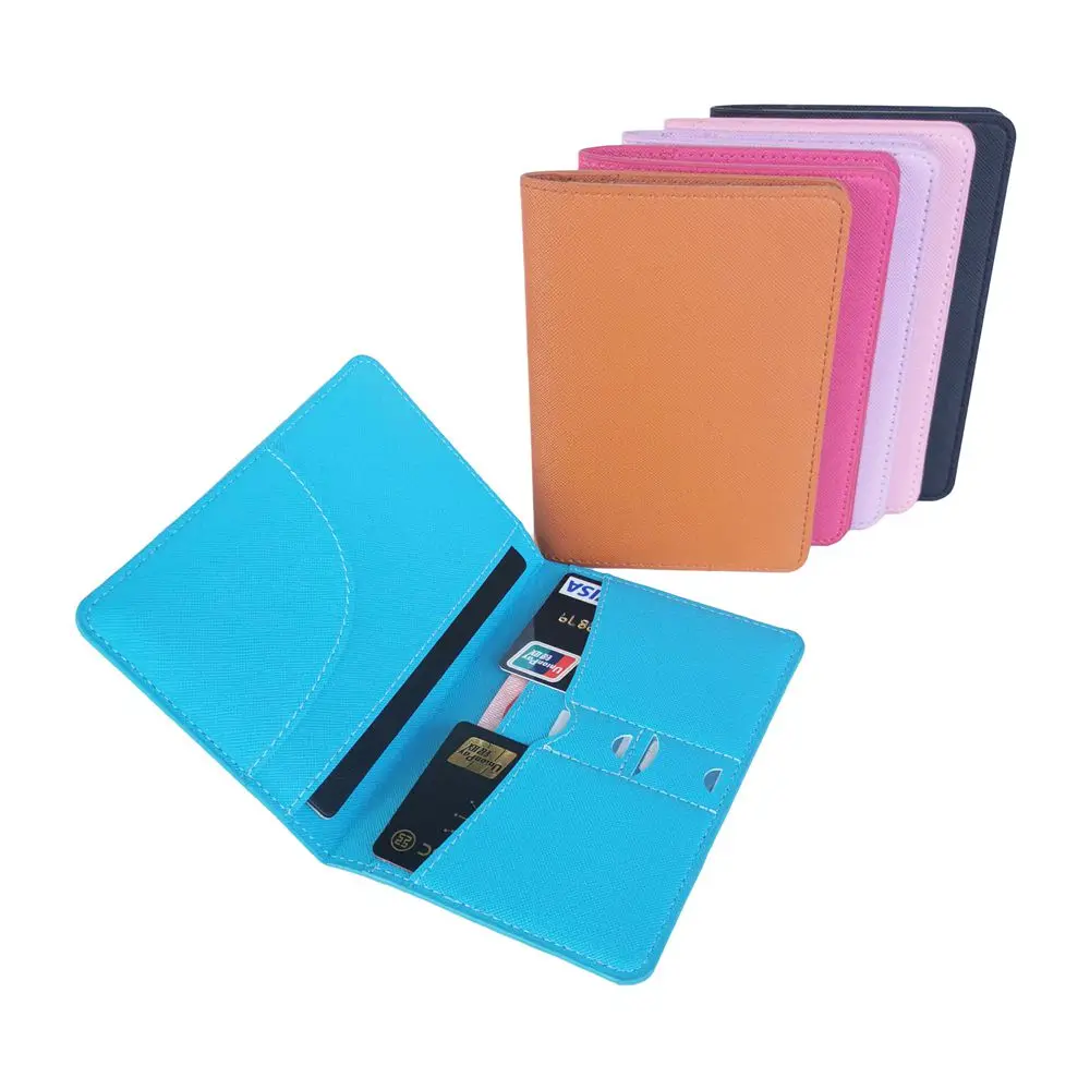 

Wholesale fashion cross grain pu leather blank passport cover for DIY