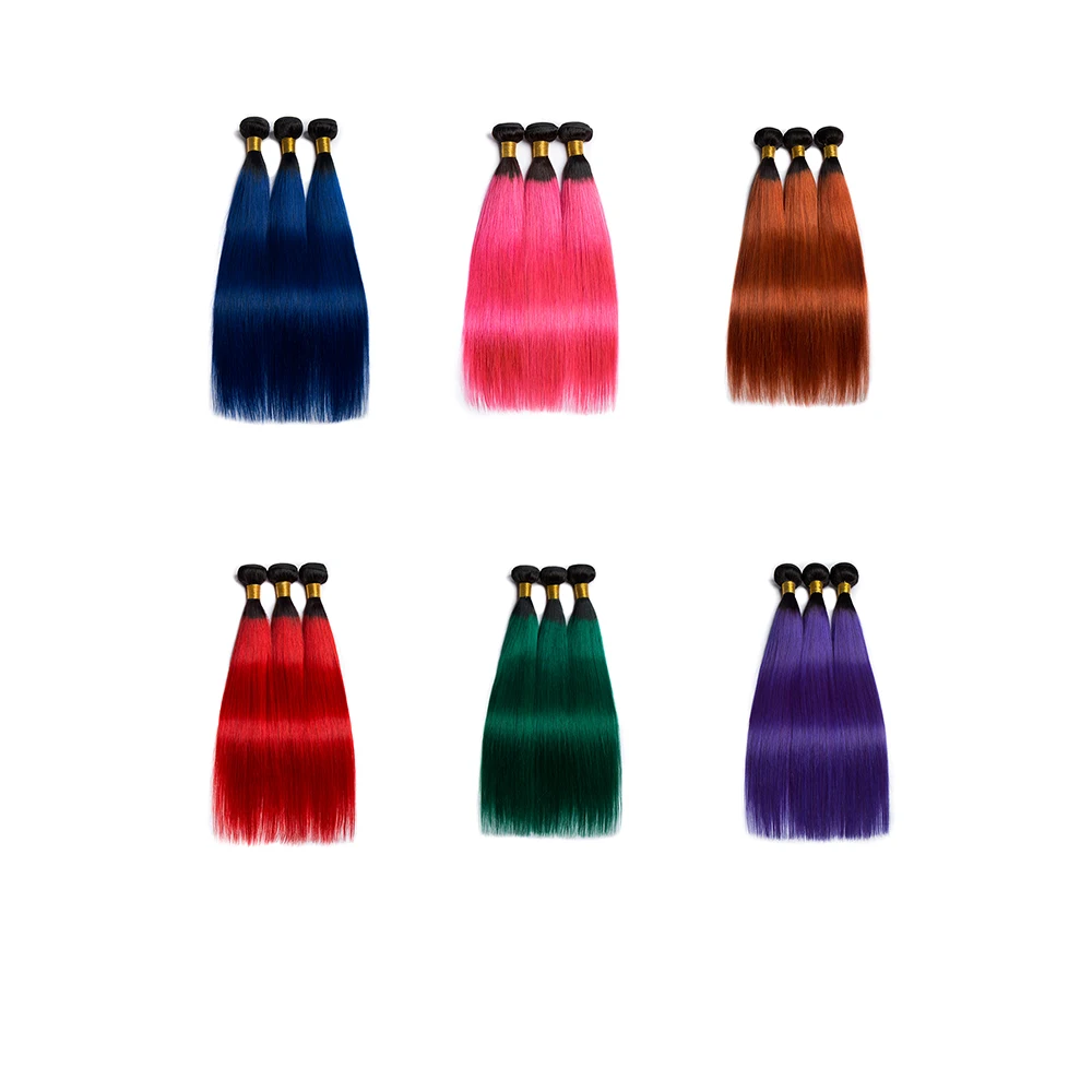 

Wholesale human hair two tones colored Brazilian Hair Bundles