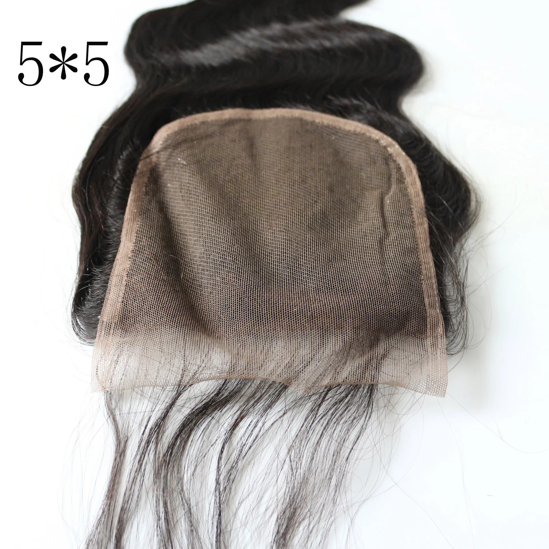 

Top quality Natural color body wave 5x5 swiss lace closure