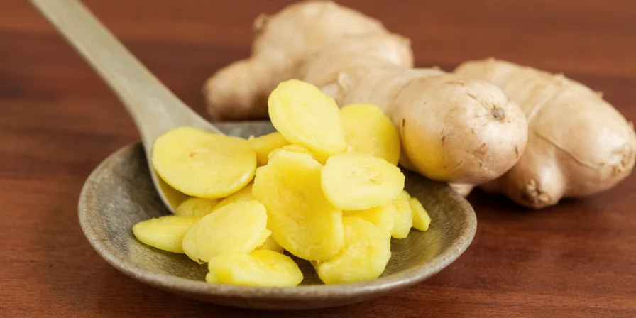 Ginger in a modern spice rack