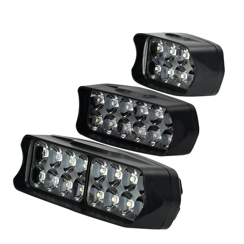 Car LED Headlight 12W 24W White Auto Work Driving Spotlight for 4X4WD Offroad Moto Fog Light Motorcycle Accessories