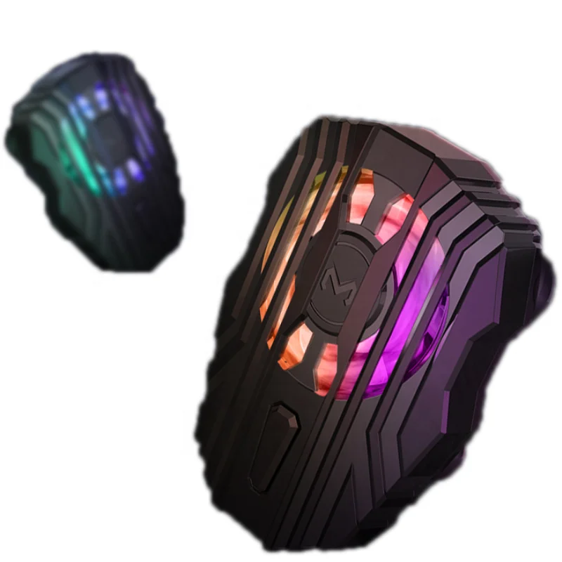 

INOVAGEN Mobile Phone Cooler Radiator/Built in Battery/Colorful Light/For Smartphone Tablet PUBG Heat Sink with Cooling Fan, Black