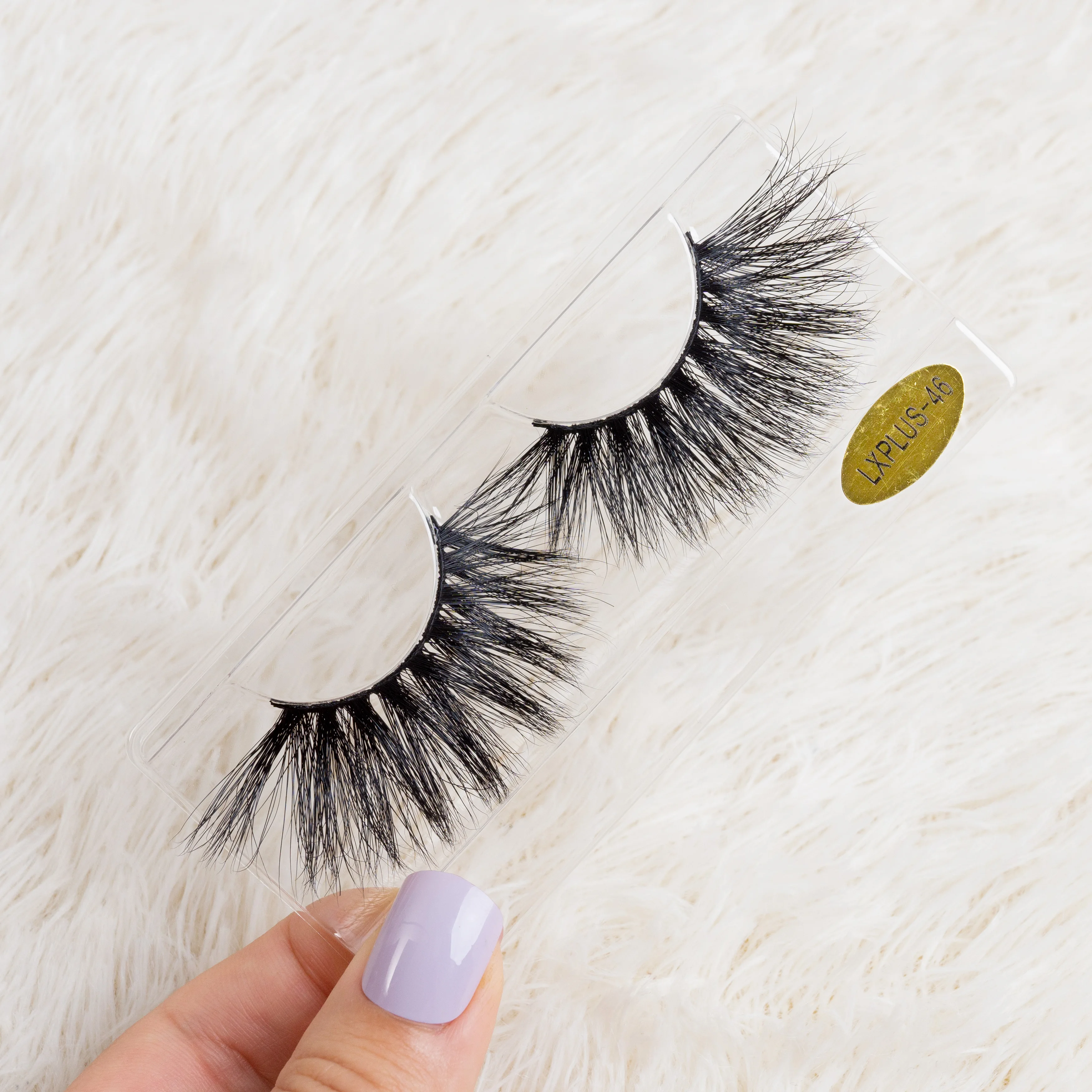 

Wholesale Real Mink Eyelashes High Quality 25mm Vendor For 25mm Eyelashes, Black color