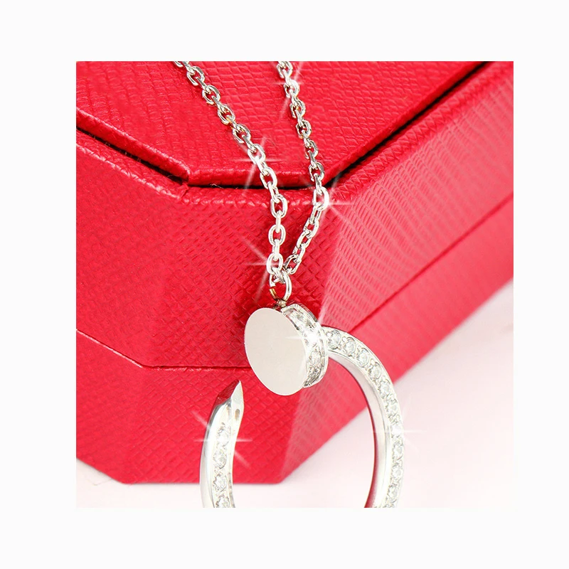 

2021 new nail titanium steel necklace female American popular stainless steel ornament jewelry sets 18k gold jewelry, Yellow gold