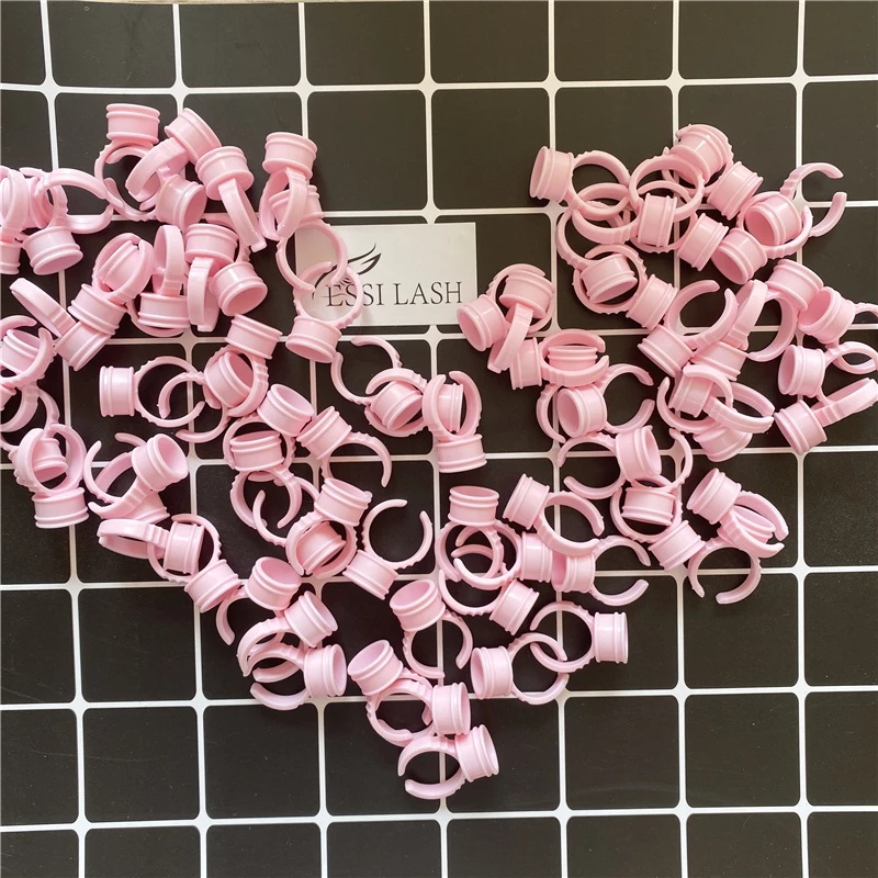 

False Eyelash Accessories & Tools of Eyelash Extension Glue Ring Pink