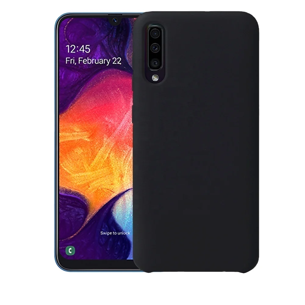 

Best Selling Soft Logo Liquid Silicone Phone Case For Samsung Galaxy A50 Silicone Case, 6 color