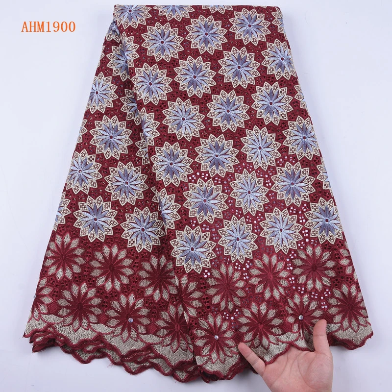 

Nigerian Lace Fabrics 2020 Wine African Swiss Voile Lace High Quality French Swiss Voile Lace In Switzerland For Wedding 1900