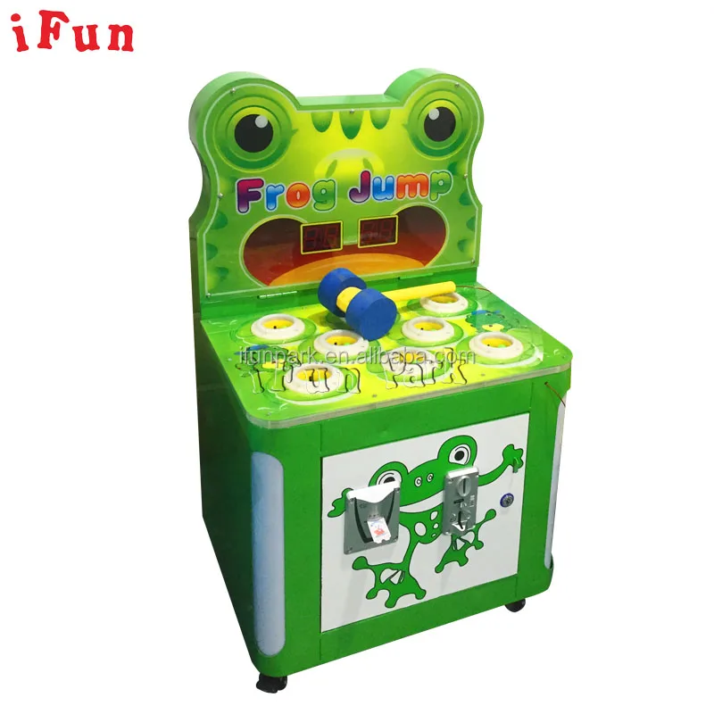 

Wholesale Kid Coin Operated Frog Hitting Kids Arcade Machines Amusement Hammer Game Machine with LED Light
