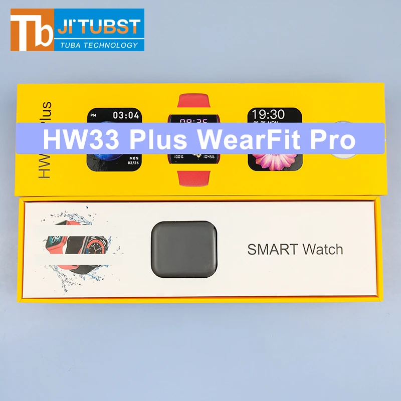 

Hot Selling HW33 PLUS 1.75 inch Square Screen Double Key Rotate Button HW 33 Wearfit Pro App Original Smart Watch