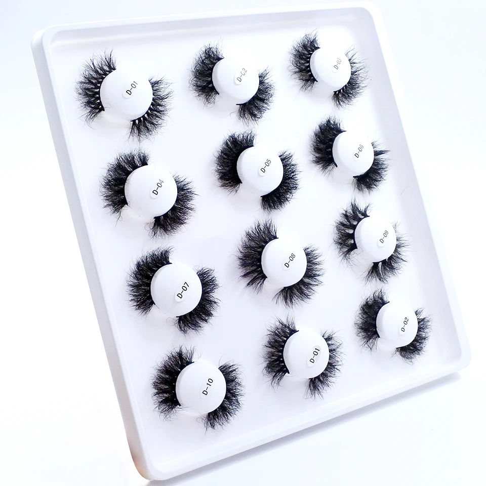 

Fluffy Mink Eyelashes 25mm with 12-pair Tray in Bulk