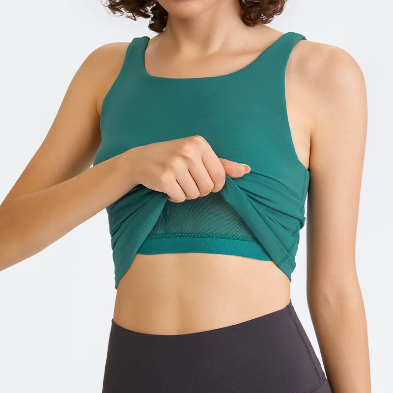 

New arrivals fashion women casual sleeveless vest hollow out waist drawstring split leggings solid jumpsuit yoga tank tops bra