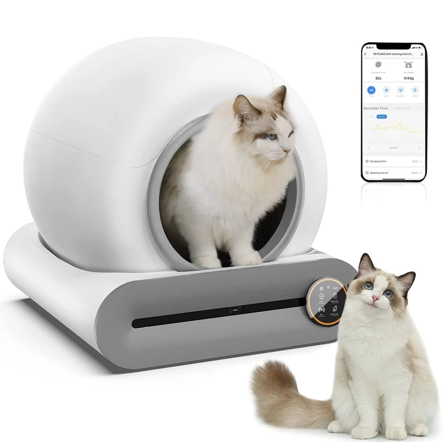 

Large Smart Fully Enclosed APP Remote Control Quick Cleaning Cats Litter Toilet Self-cleaning Automatic Cat Litter Box