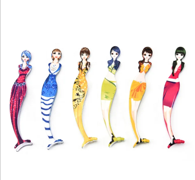 

Professional Mermaid False Eyelash Tweezers Girl Shape Eyelash Applicators Eyelash Extension, As pictures