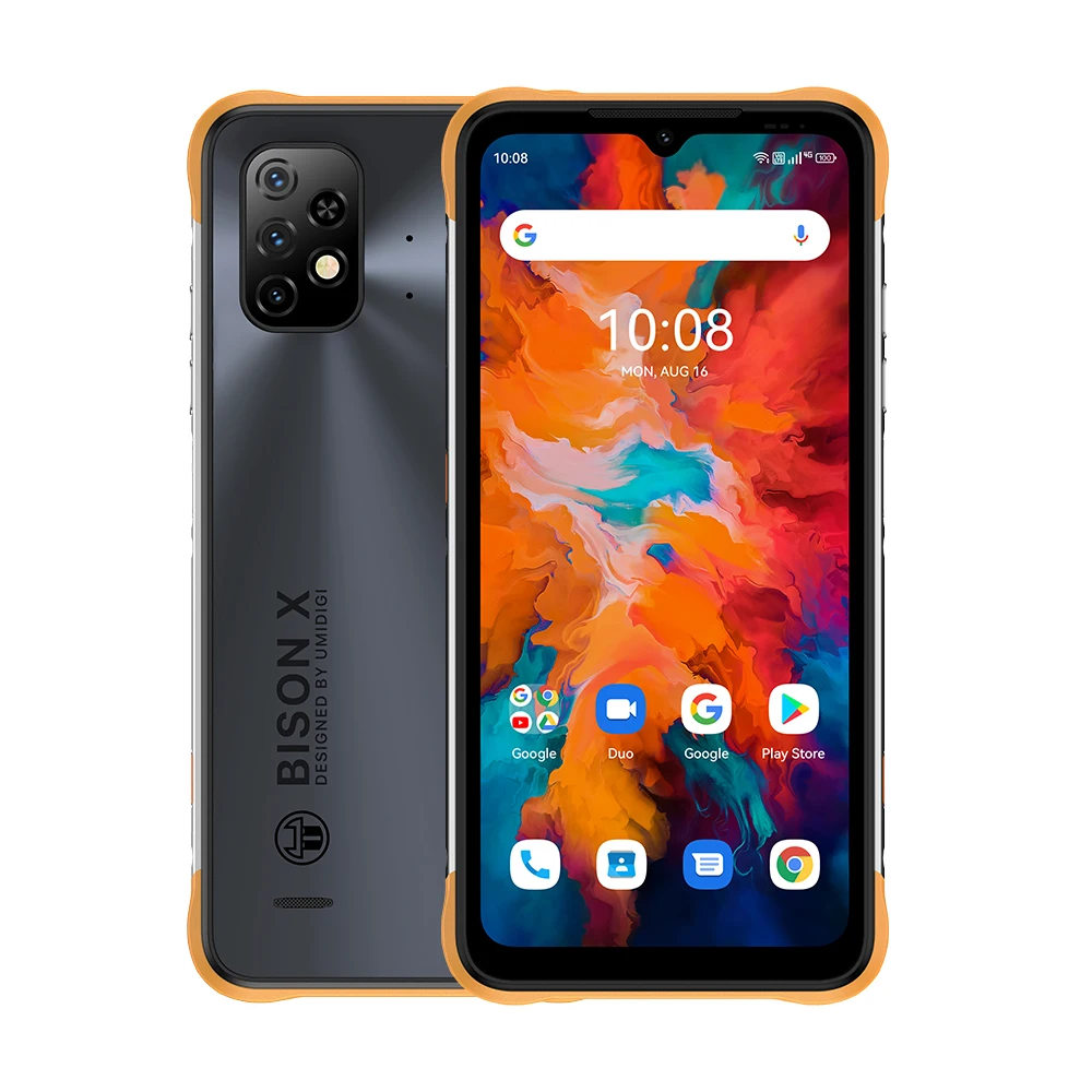 

UMIDIGI BISON X10 Global Version Rugged Smartphone IP68 Waterproof 4GB 64GB NFC 20MP Triple AI Camera 6150 mAh Mobile Phone