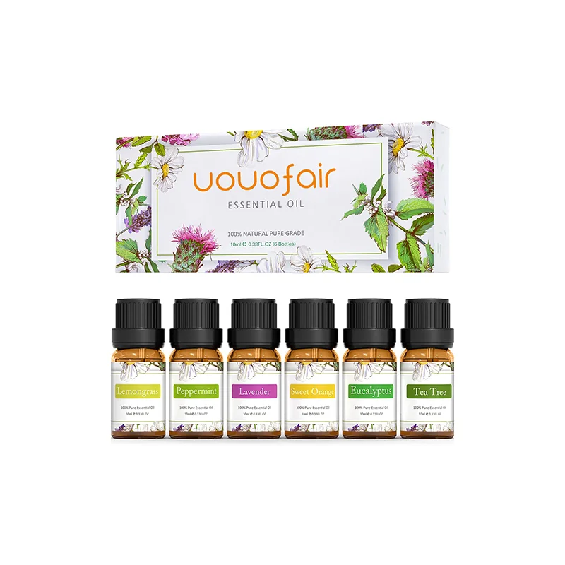 

Private Label 6pcs/box Pure Natural Organic Aromatherapy Essential Oil Set