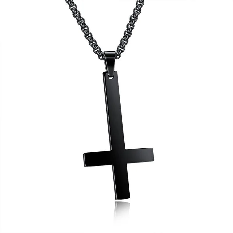 

Israel Christian Hang a necklace of crosses upside down lover stainless steel jewelry cross pendant for engagement party gift, Custermized