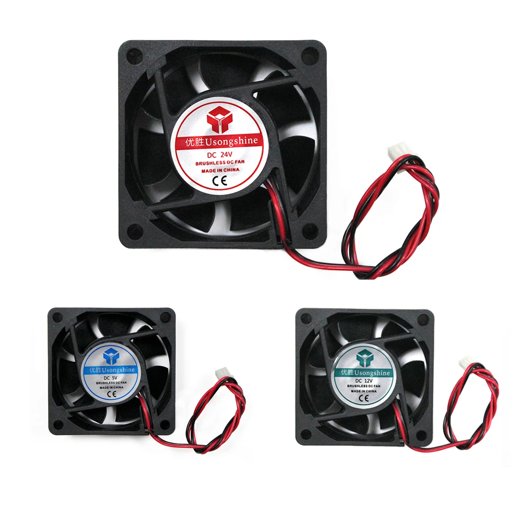 

Twotrees DC Cooling axial flow fan Brushless 60mm DC 5V 2-Pin 60*60*25mm CPU Case Cooler Mini fan