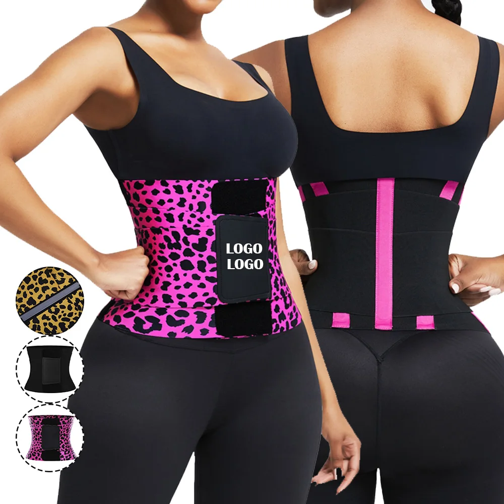 

HEXIN Plus Size Wholesale 2021 Embossing Waist Trainer Shaper Red Color Waist Trainer Shaper Neoprene Belt