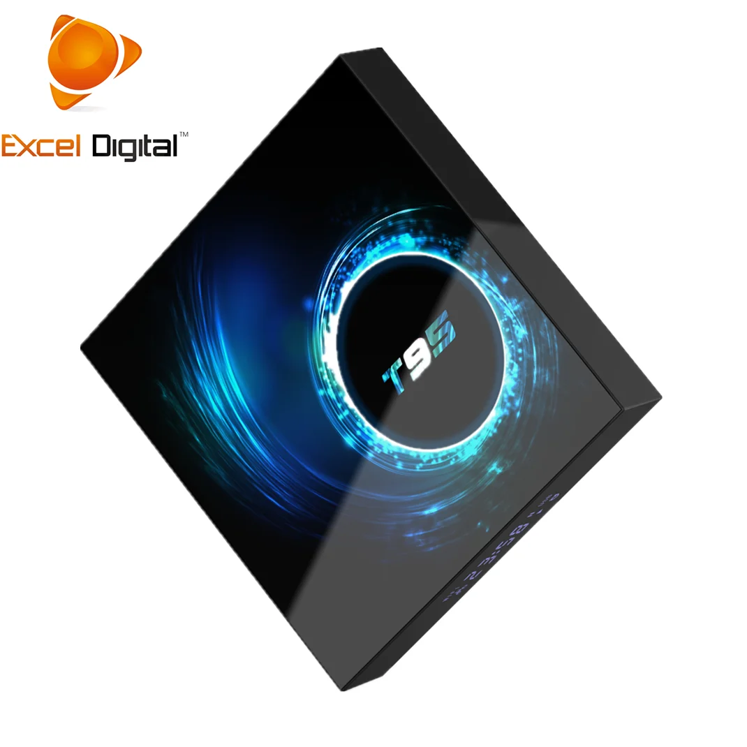 

Excel Digital Tv Box 4K Android 10 Allwinner H616 Tv Box 4GB 32GB 2.4G Wifi Support 6K Smart Android Tv Box T95, Black