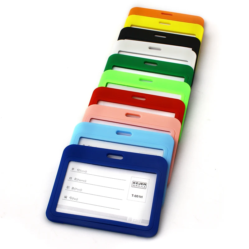 

Custom PP material plastic double-side transparent id card holder for event work