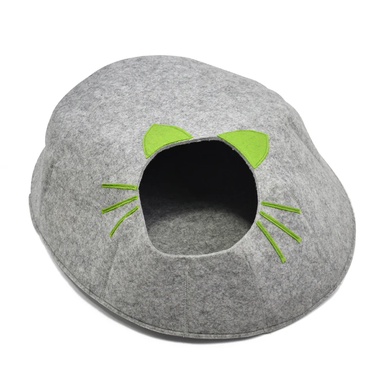 

Removable Cushion Soft Padded Sofa polyester Organic Polyester Warm Cat Cave felt cat carrier, Light grey, black or customized