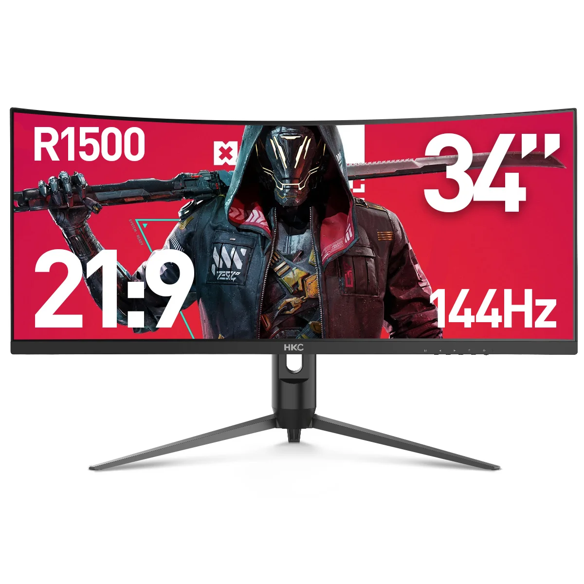 

HKC 34" WQHD Wide Color Gamut 144Hz 1MS Rotary Lift 21:9 Curved Screen Gaming Monitor TG34C3U