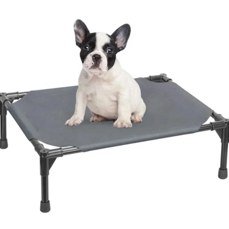 

Portable Steel Frame Pet Cooling Bed Foldable Breathable Mesh Elevated Dog Bed