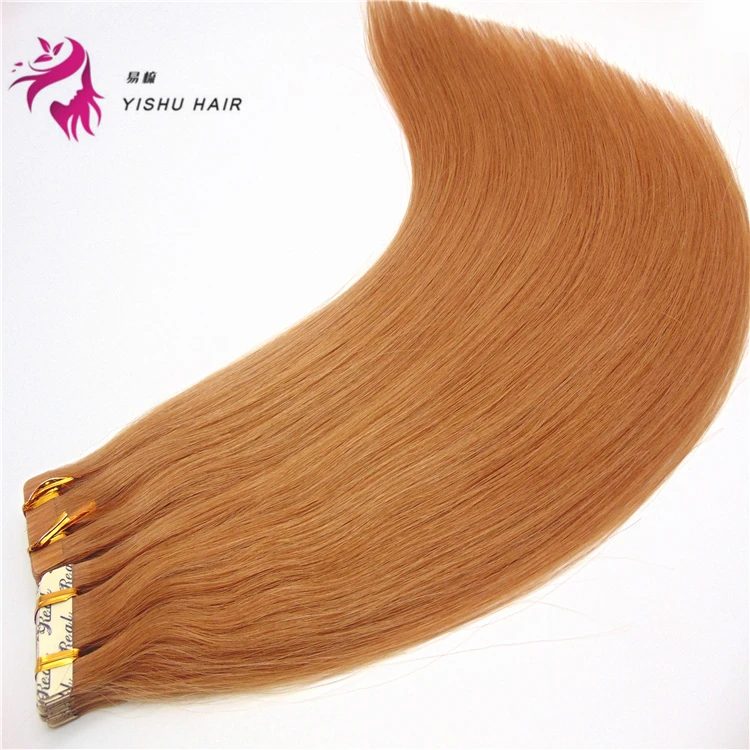 

200 gram 28 inch real human hair pu skin black tape hair extensions