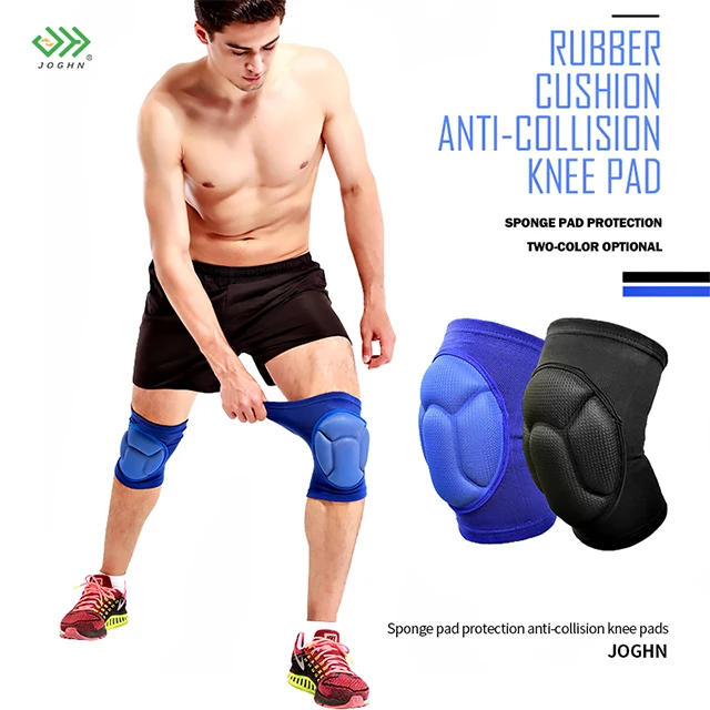 

JOGHN High Quality Thick Protective Knee Pads Compression Sleeve Support Rodilleras Powerlifting Sport Fitness Knee Brace, Black/blue