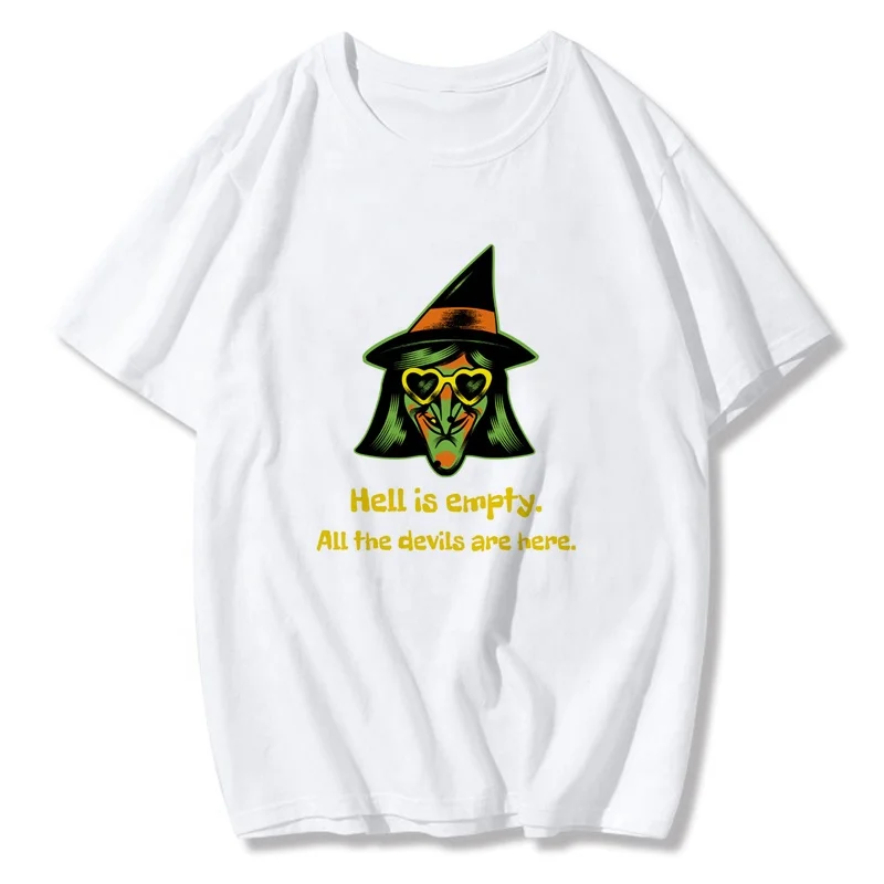 
Wholesale T Shirt Funny Women T-Shirt Horror Friends Halloween Tee Gift For Women 100% Cotton T-Shirt 