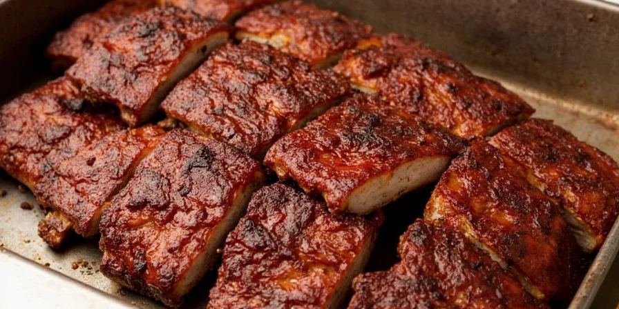 Applying a spice rub on ribs