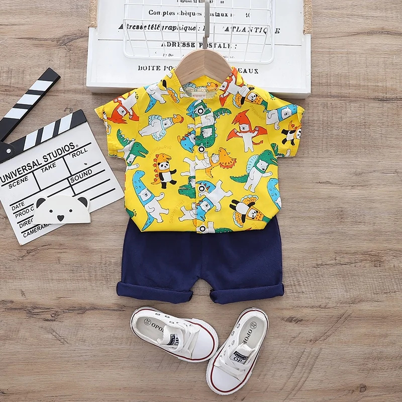 

Hot selling children's clothing wholesale Wholesale 2 year boys summer clothes cotton baby boy clothing sets baju anak can be se