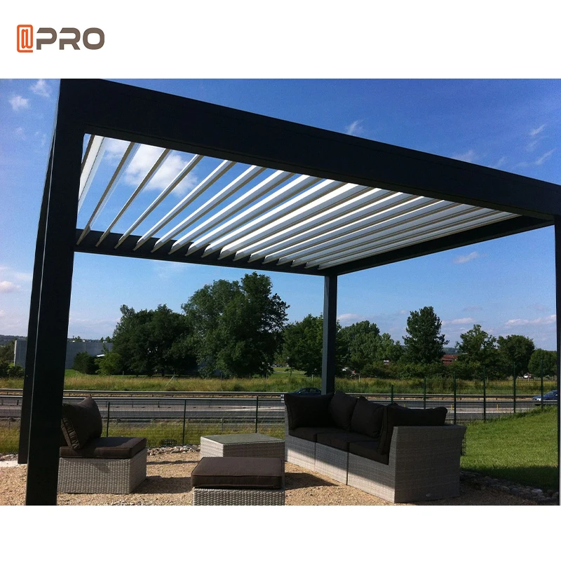 

Retracble Roof Pvc Electric Aluminum Louvre Profil Pergola, Customized colors