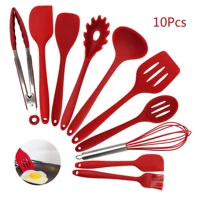 

FDA Approved Food Grade Nonstick 10pcs Kitchen Accessories Kitchenware Silicone Cooking Baking Gadgets Kitchen Tools Utensil Set