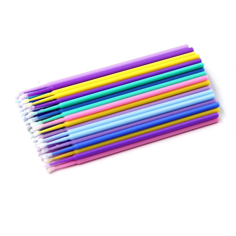 

Showlovein 100pcs Micro Brushes Eyelash Extension Disposable Eyelash Micro Brush Applicator