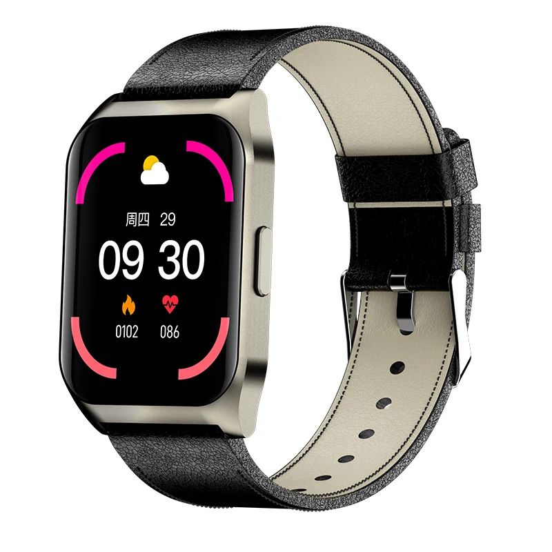 

Leather Strap Bluetooth-compati Watches Blood Pressure Fitness Smart Watch Smart Music Watch For Men Women's