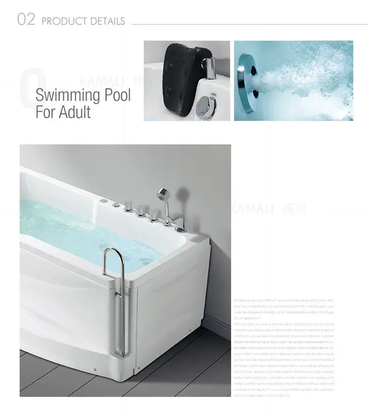 Kamali M1760 cupc whirlpool bath chinese massage outdoor spa corner free standing bathtub acrylic adult portable sex soaking tub