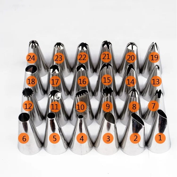 

baking tools cake decorating set complete cake baking set bakery tool 24 pieces cake decorating set, Photo color