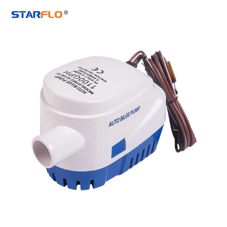 

STARFLO battery operated 1100GPH 12V / 24V DC automatic boat bilge pump electric rule marine submersible pump prices