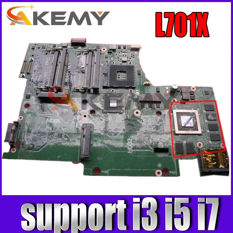 

100% WORKING for dell XPS L701X motherboard CN-053JR7 053JR7 DAGM7BMBAF0 mainboard HM55 DDR3 support i3 i5 i7 first generation