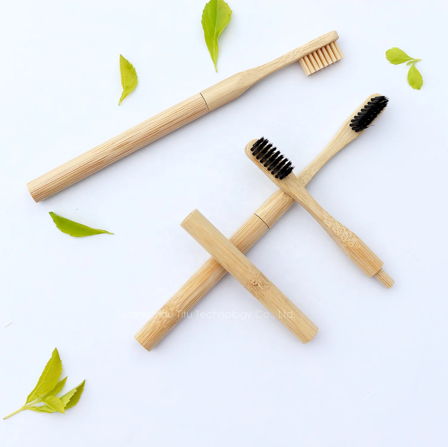 

OEM Bamboo Replacement Toothbrush Eco Friendly Custom Logo Bamboo Toothbrush with Replaceable head