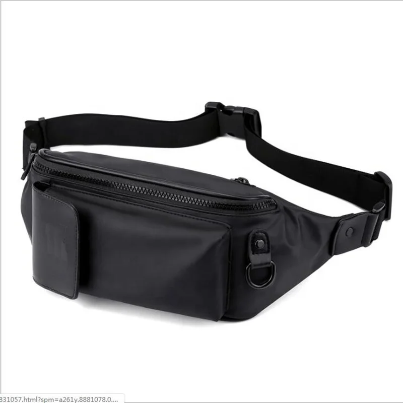 

custom wholesale utility waterproof pu leather waist bag for woman, 4 color